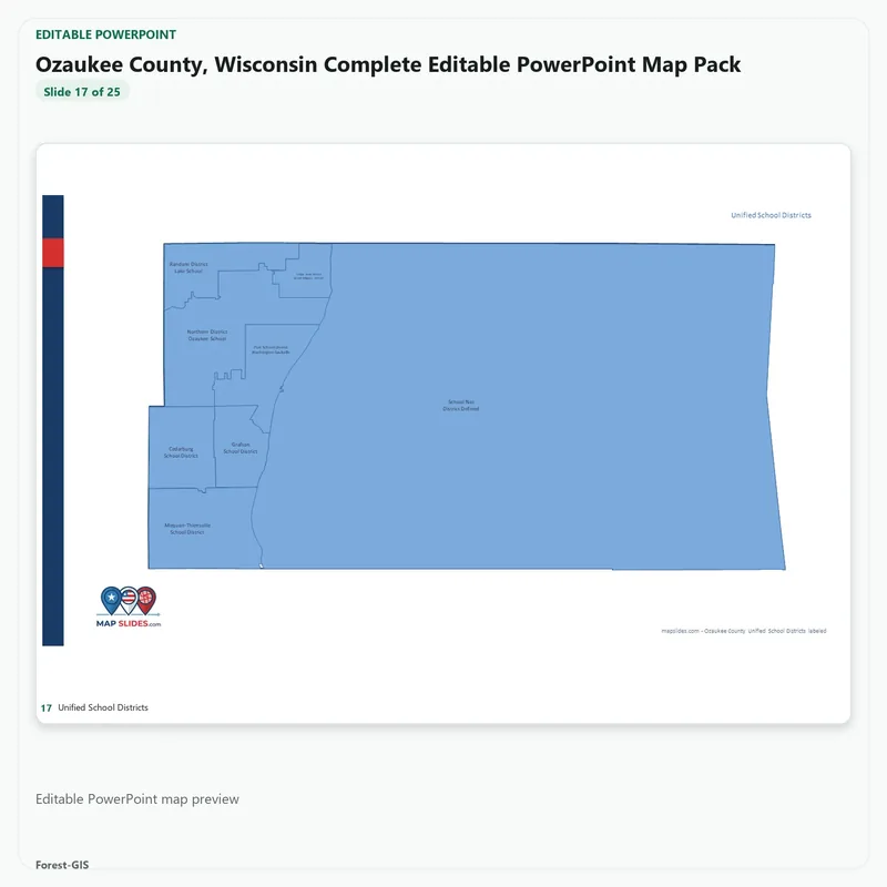 Ozaukee County, Wisconsin Editable Map Pack - Image 5