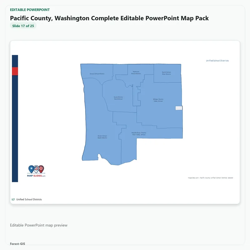 Pacific County, Washington Editable Map Pack - Image 5