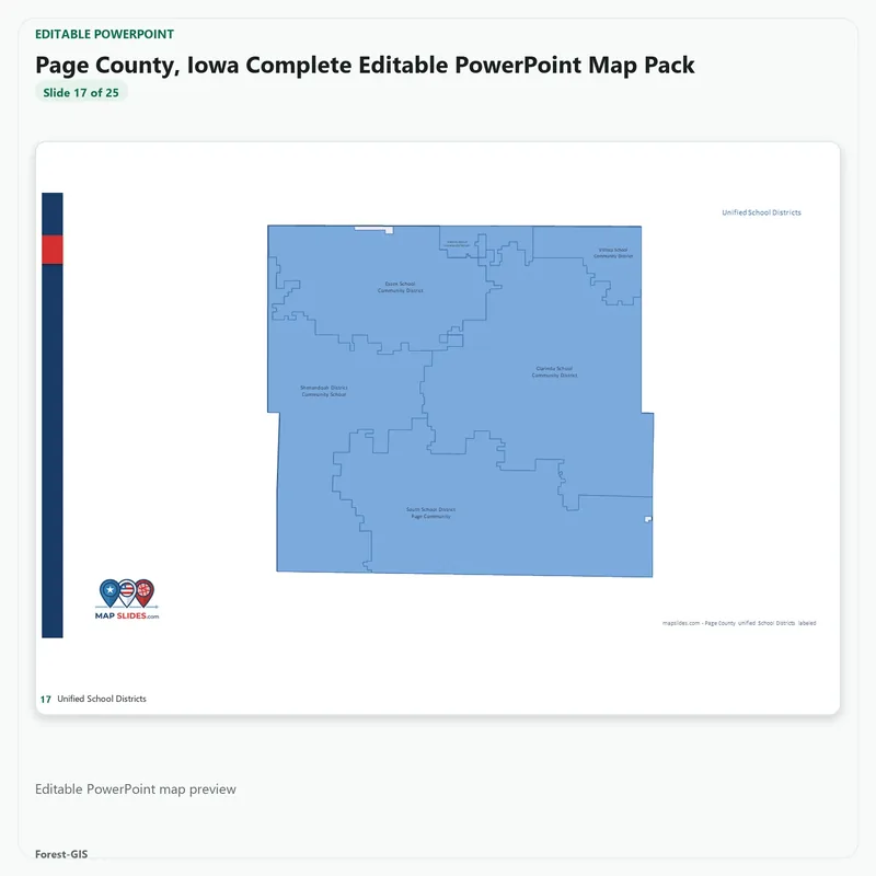 Page County, Iowa Editable Map Pack - Image 5
