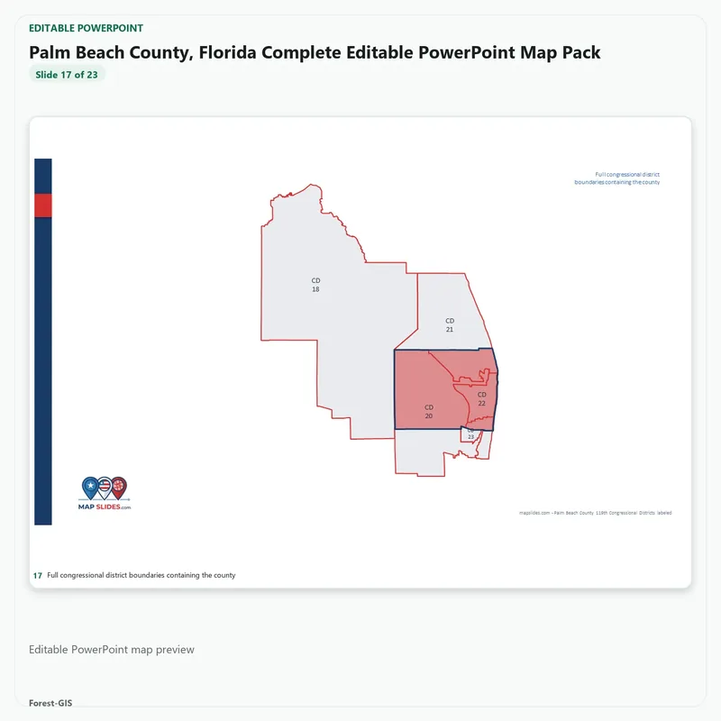 Palm Beach County, Florida Editable Map Pack - Image 5