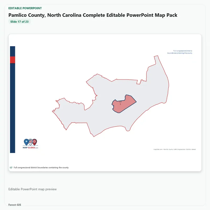 Pamlico County, North Carolina Editable Map Pack - Image 5