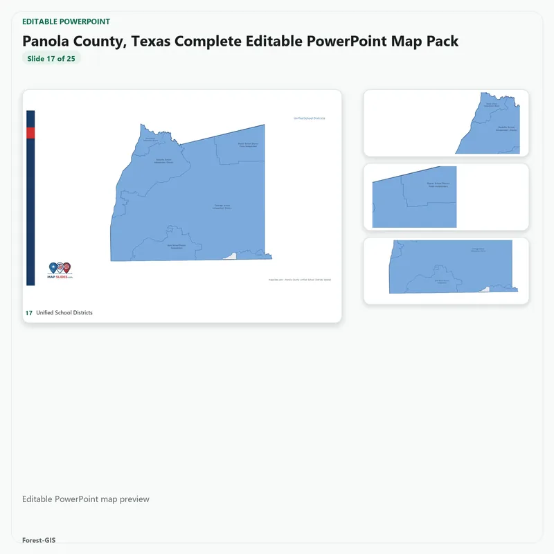 Panola County, Texas Editable Map Pack - Image 5