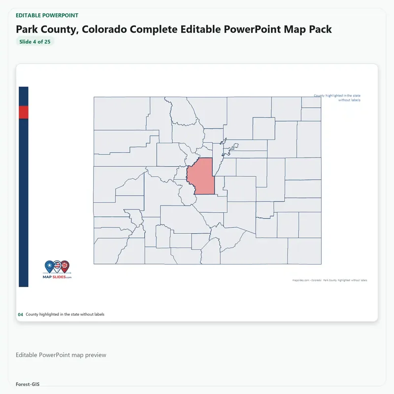 Park County, Colorado Editable Map Pack - Image 4