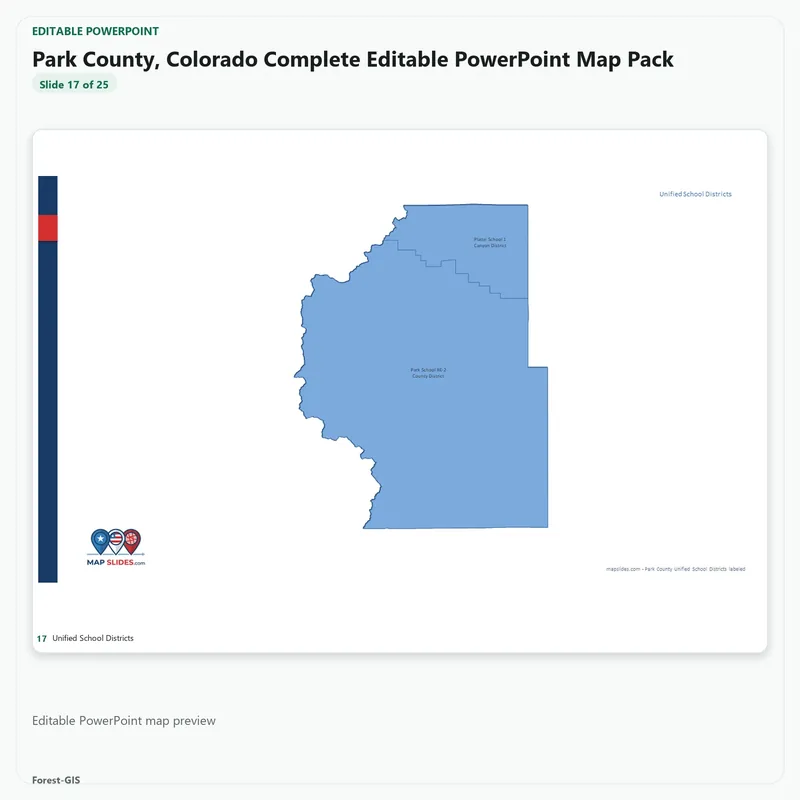 Park County, Colorado Editable Map Pack - Image 5