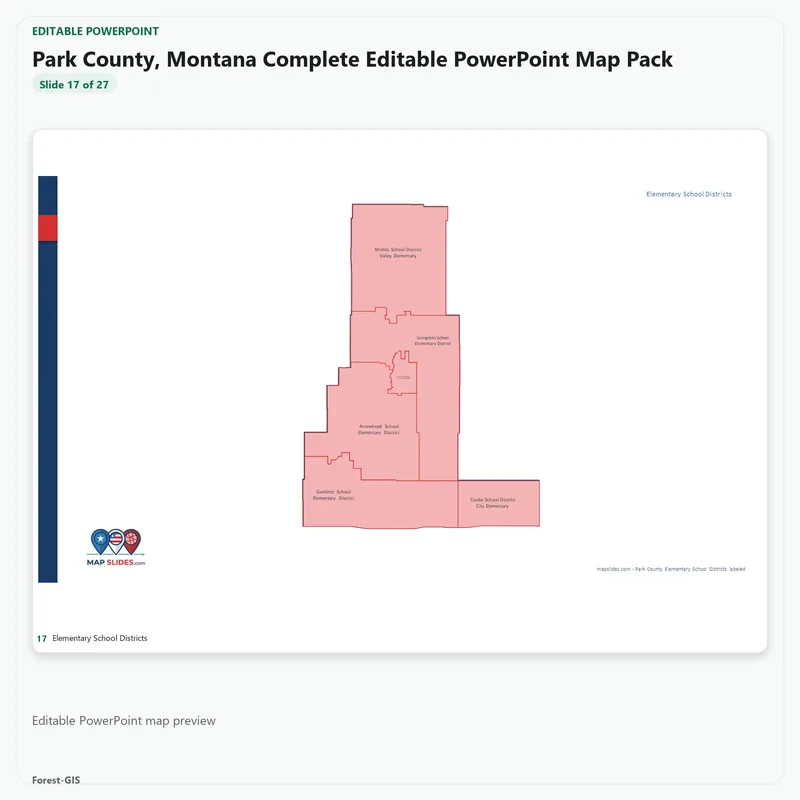 Park County, Montana Editable Map Pack - Image 5