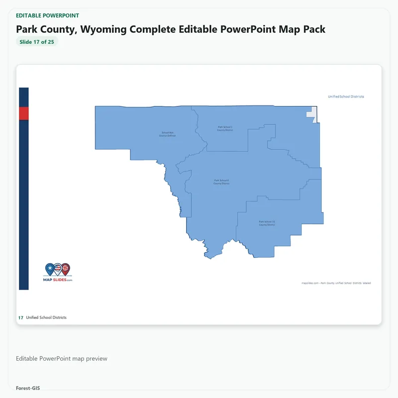 Park County, Wyoming Editable Map Pack - Image 5