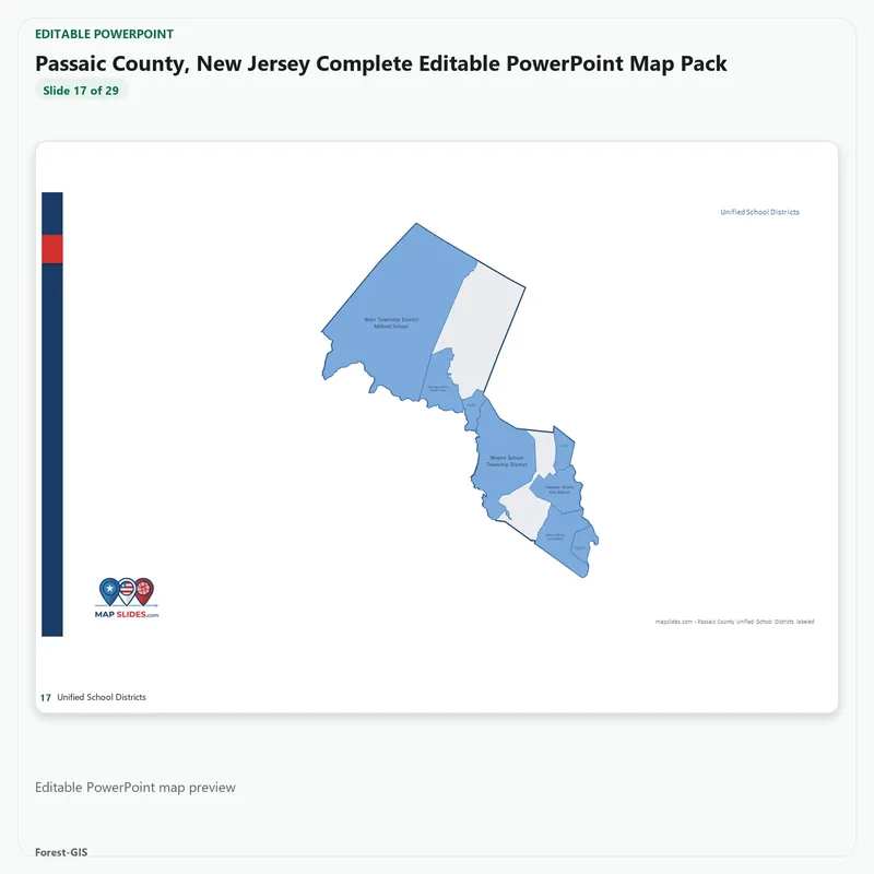 Passaic County, New Jersey Editable Map Pack - Image 5