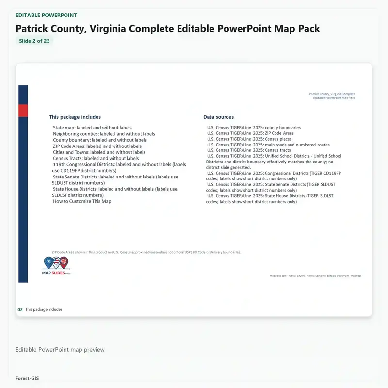 Patrick County, Virginia Editable Map Pack - Image 3