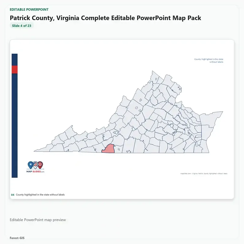 Patrick County, Virginia Editable Map Pack - Image 4