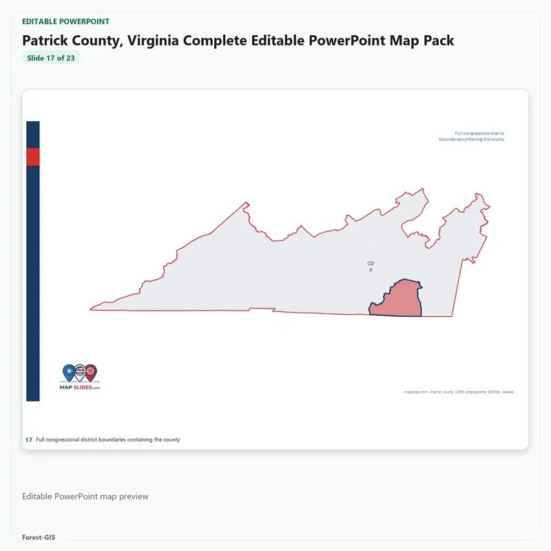 Patrick County, Virginia Editable Map Pack - Image 5