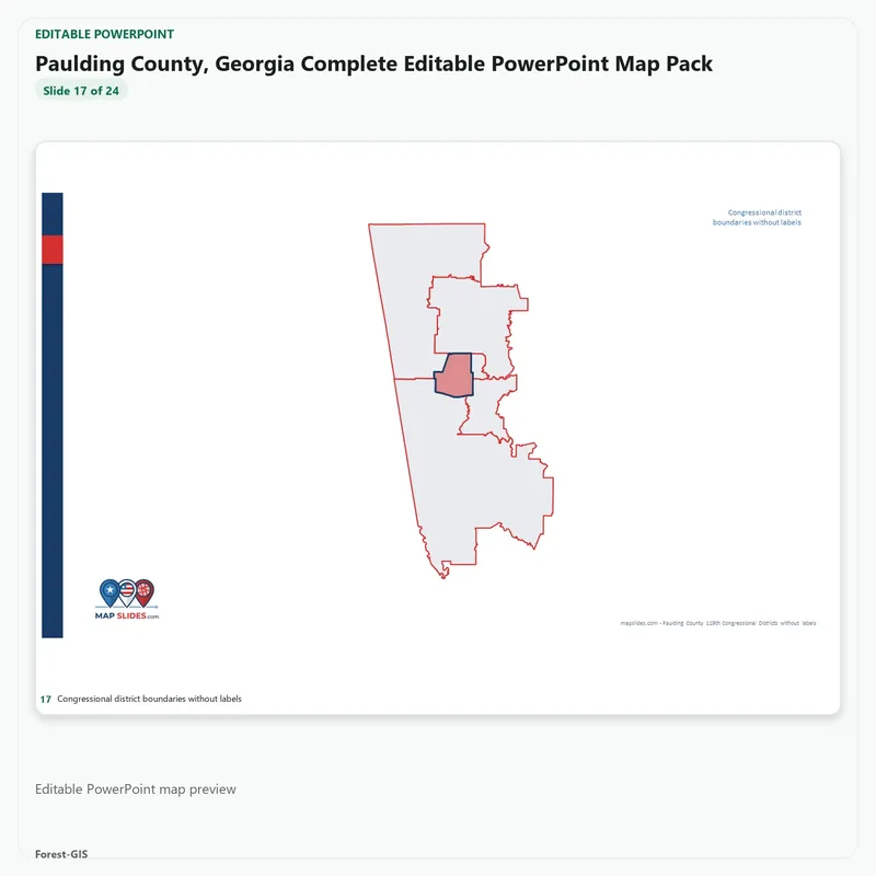 Paulding County, Georgia Editable Map Pack - Image 5