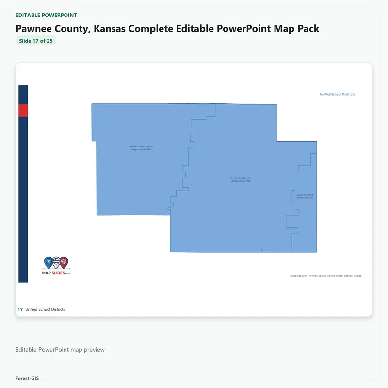 Pawnee County, Kansas Editable Map Pack - Image 5