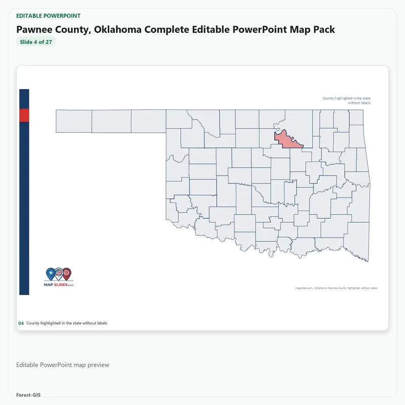 Pawnee County, Oklahoma Editable Map Pack - Image 4