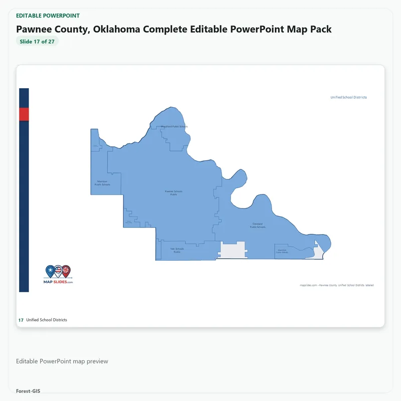 Pawnee County, Oklahoma Editable Map Pack - Image 5