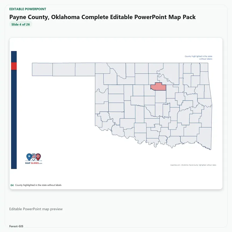 Payne County, Oklahoma Editable Map Pack - Image 4