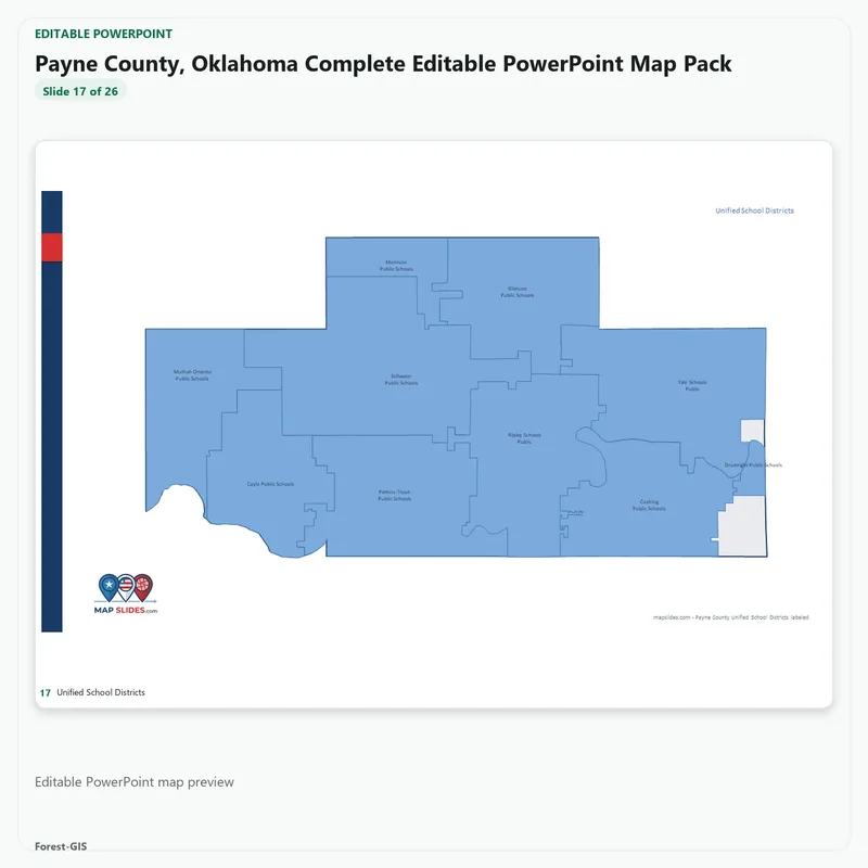 Payne County, Oklahoma Editable Map Pack - Image 5