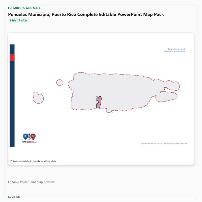 Peñuelas Municipio, Puerto Rico Editable Map Pack - Image 5
