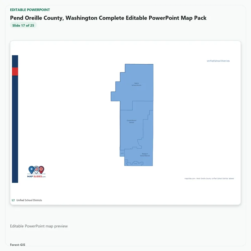 Pend Oreille County, Washington Editable Map Pack - Image 5