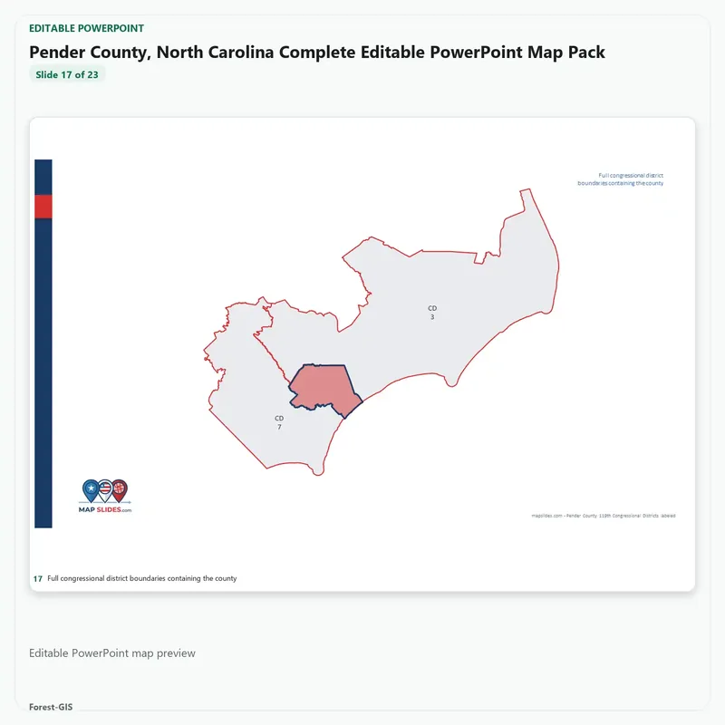 Pender County, North Carolina Editable Map Pack - Image 5
