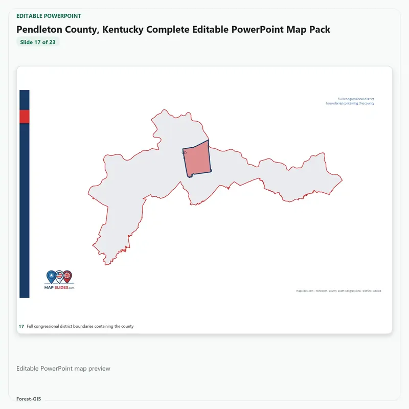 Pendleton County, Kentucky Editable Map Pack - Image 5