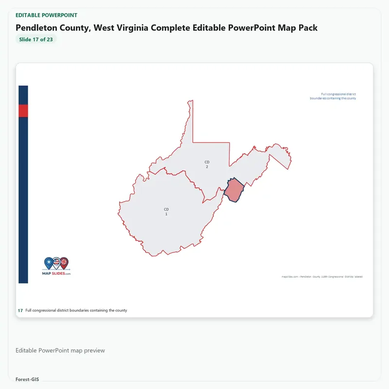 Pendleton County, West Virginia Editable Map Pack - Image 5