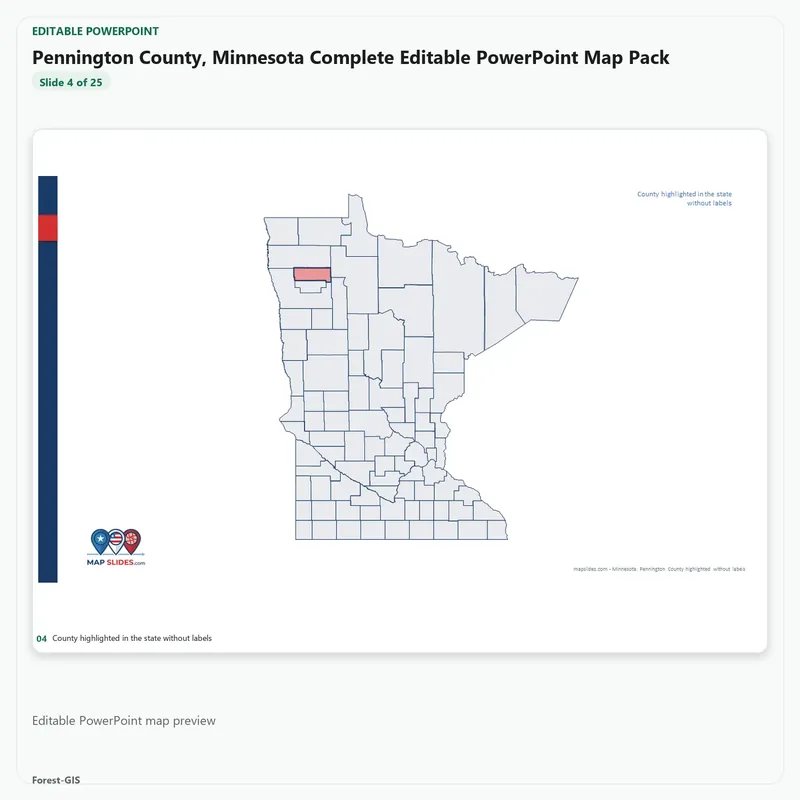 Pennington County, Minnesota Editable Map Pack - Image 4