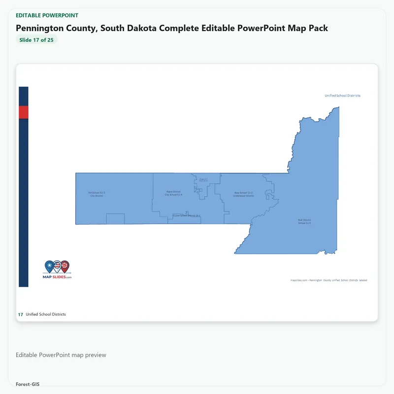 Pennington County, South Dakota Editable Map Pack - Image 5