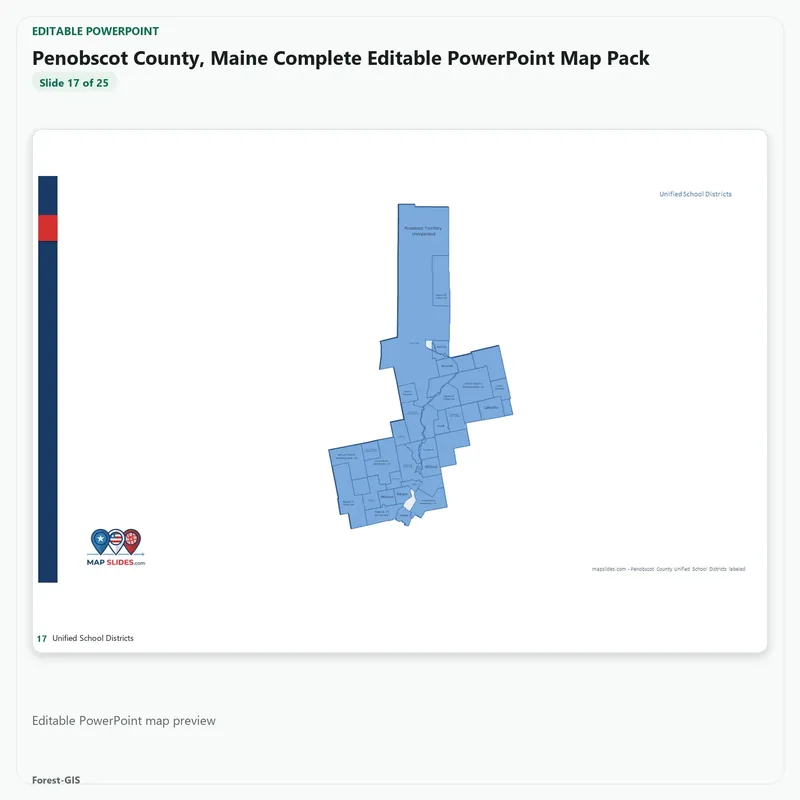 Penobscot County, Maine Editable Map Pack - Image 5