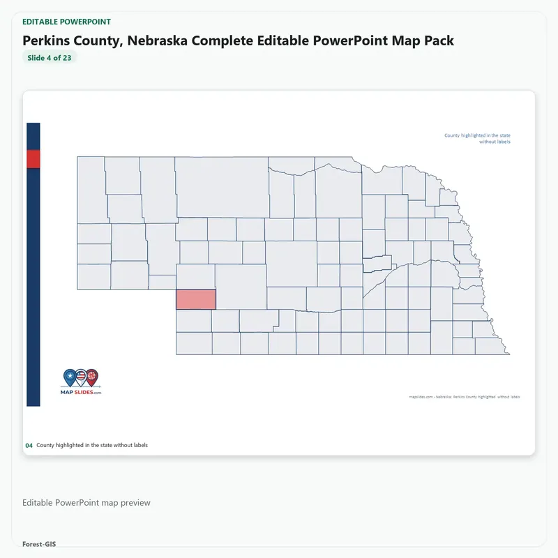 Perkins County, Nebraska Editable Map Pack - Image 4