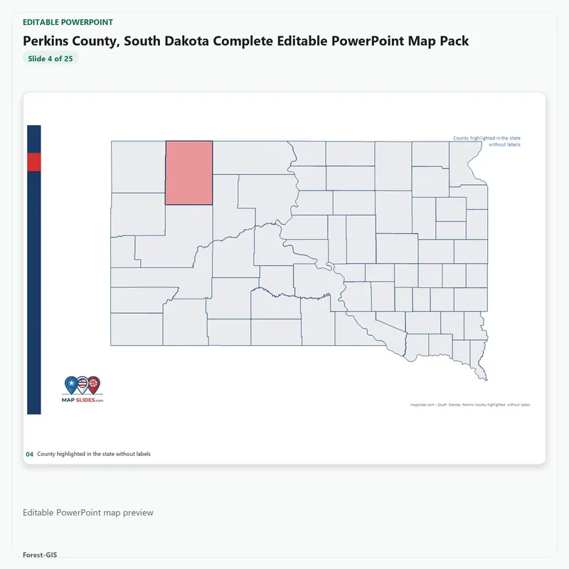 Perkins County, South Dakota Editable Map Pack - Image 4