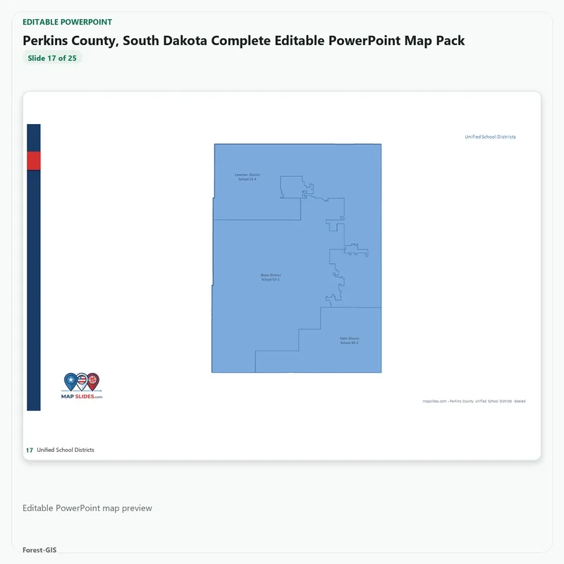 Perkins County, South Dakota Editable Map Pack - Image 5