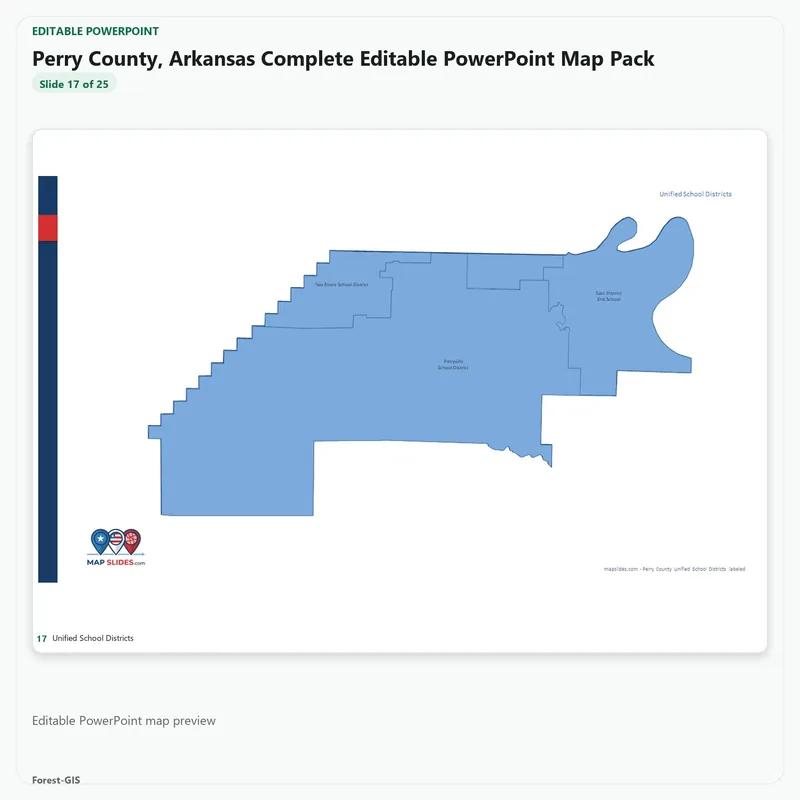Perry County, Arkansas Editable Map Pack - Image 5