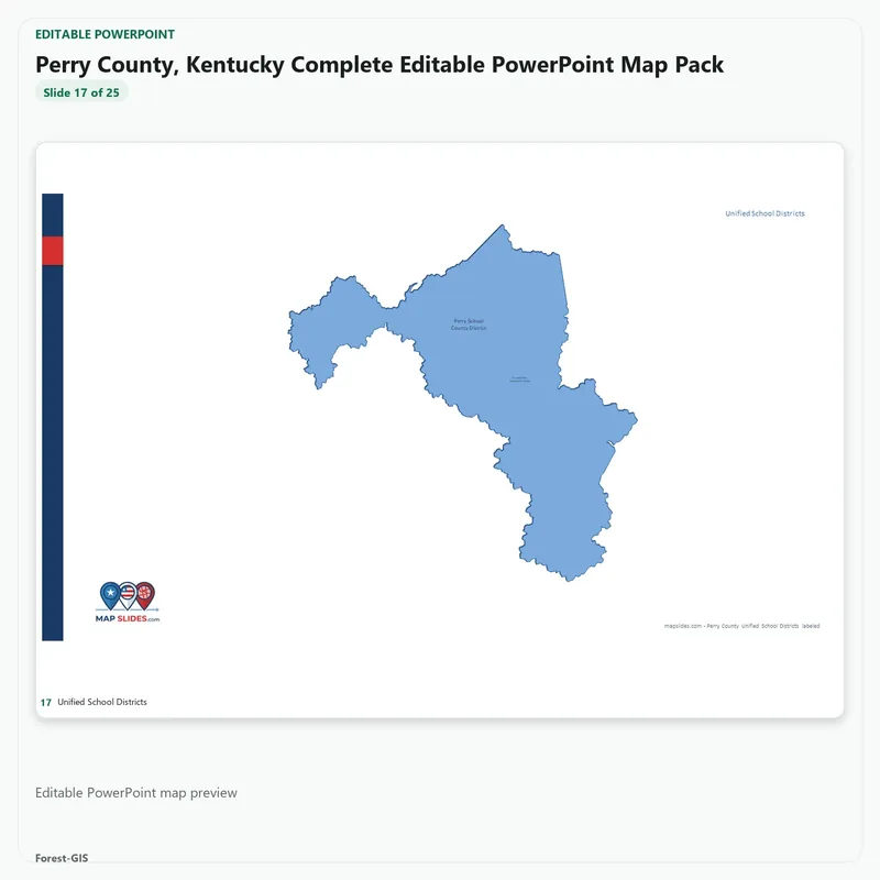Perry County, Kentucky Editable Map Pack - Image 5