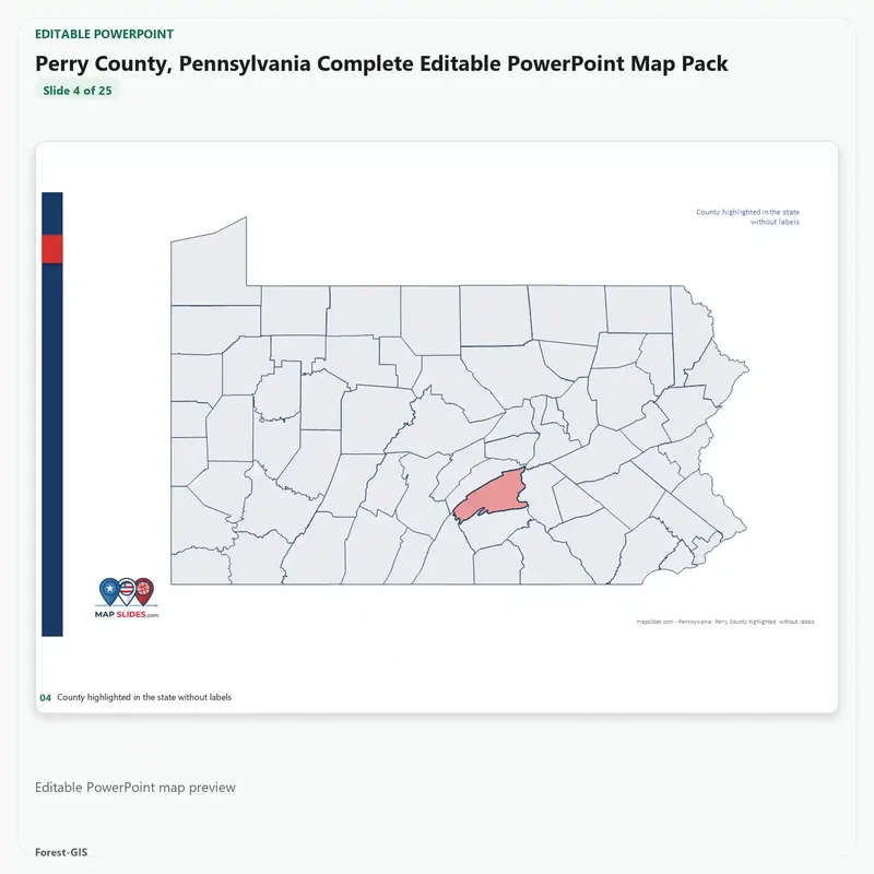 Perry County, Pennsylvania Editable Map Pack - Image 4