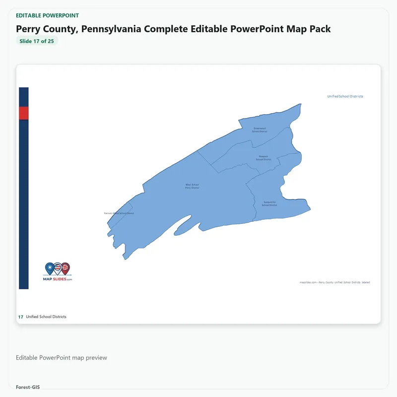 Perry County, Pennsylvania Editable Map Pack - Image 5