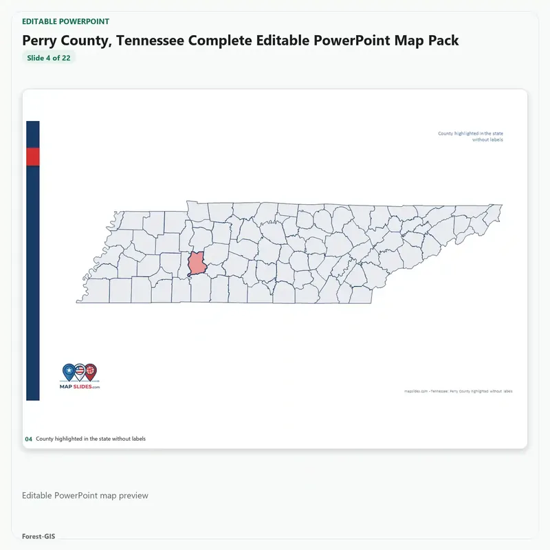 Perry County, Tennessee Editable Map Pack - Image 4