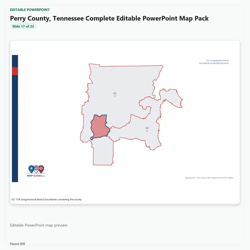 Perry County, Tennessee Editable Map Pack - Image 5