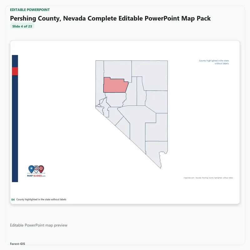 Pershing County, Nevada Editable Map Pack - Image 4