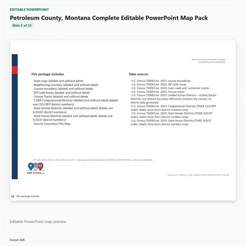 Petroleum County, Montana Editable Map Pack - Image 3