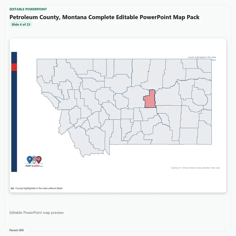 Petroleum County, Montana Editable Map Pack - Image 4
