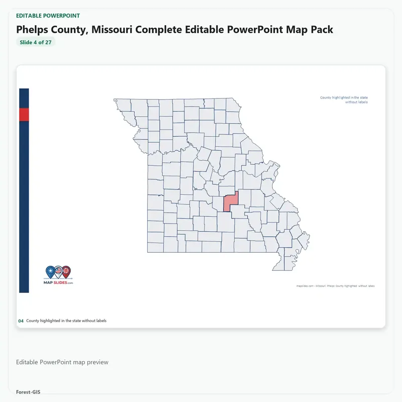Phelps County, Missouri Editable Map Pack - Image 4