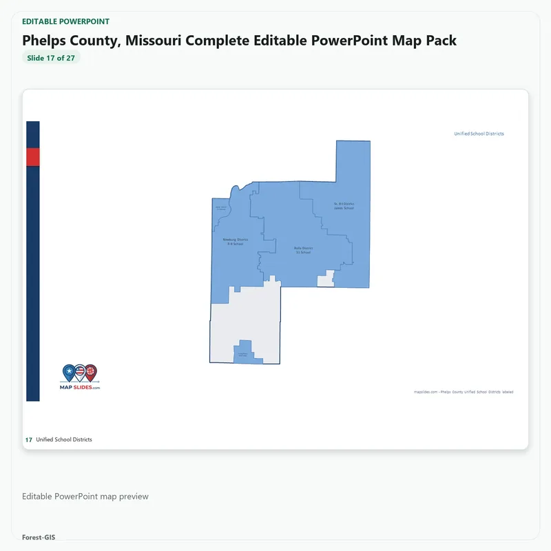 Phelps County, Missouri Editable Map Pack - Image 5