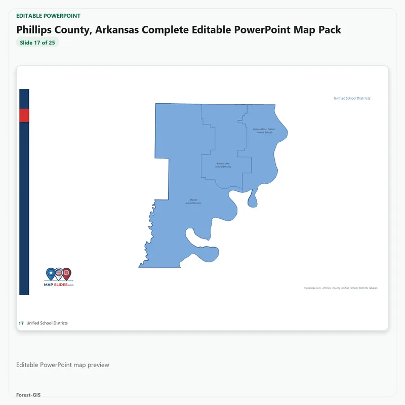 Phillips County, Arkansas Editable Map Pack - Image 5