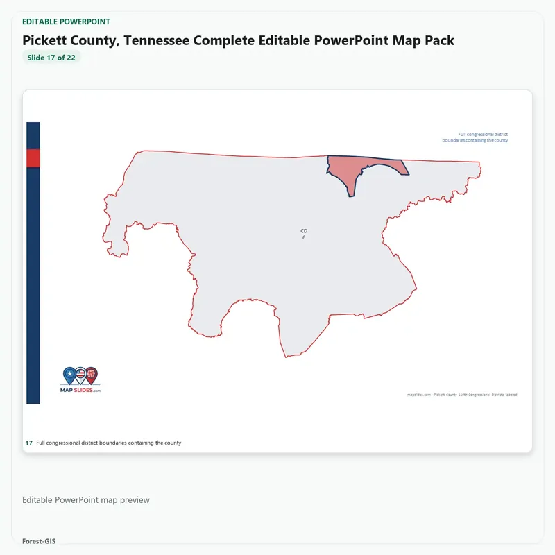 Pickett County, Tennessee Editable Map Pack - Image 5