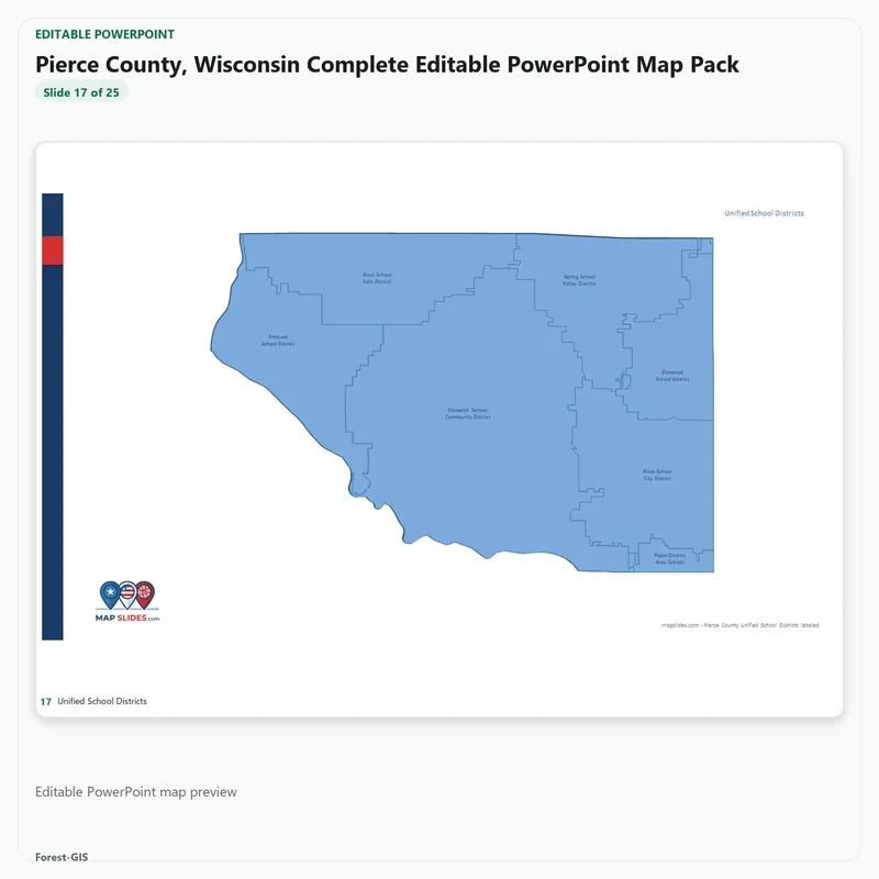 Pierce County, Wisconsin Editable Map Pack - Image 5