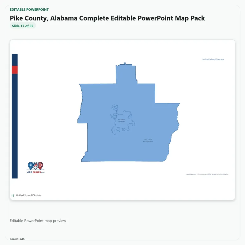 Pike County, Alabama Editable Map Pack - Image 5