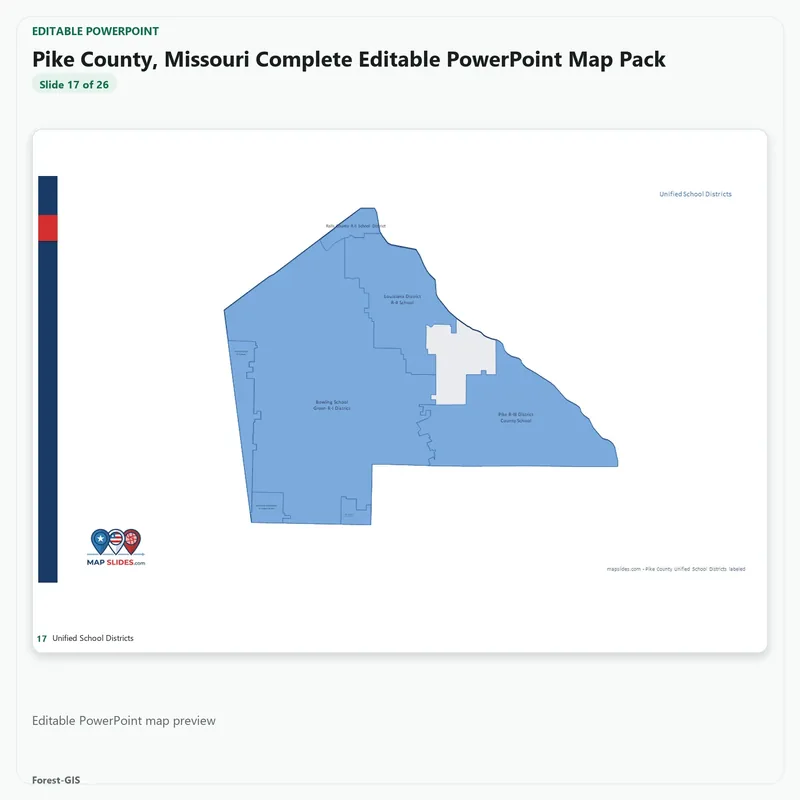 Pike County, Missouri Editable Map Pack - Image 5