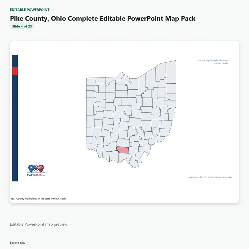 Pike County, Ohio Editable Map Pack - Image 4