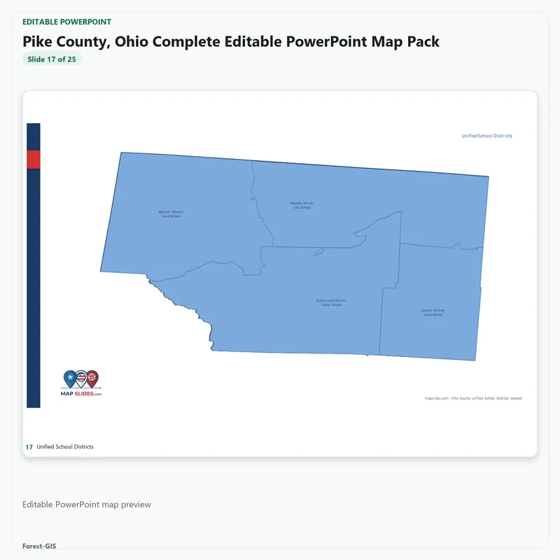Pike County, Ohio Editable Map Pack - Image 5