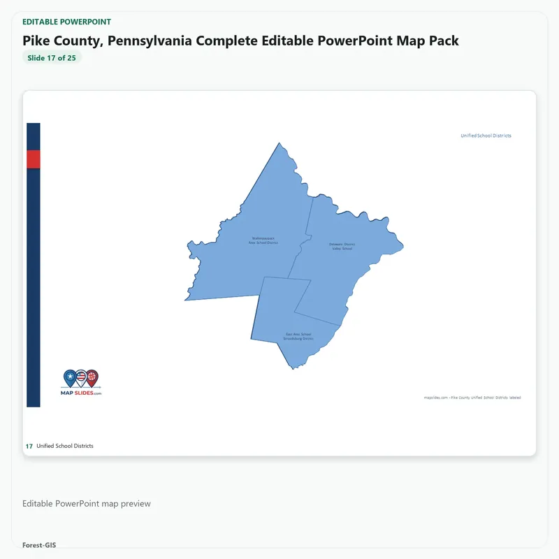 Pike County, Pennsylvania Editable Map Pack - Image 5